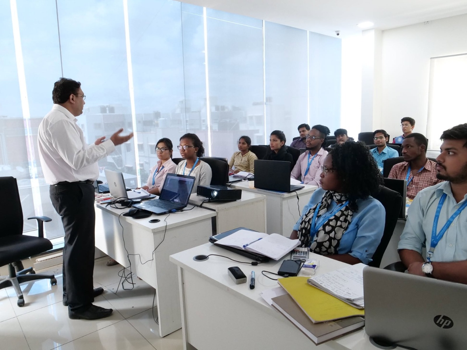 Participants at an E-Construct training session